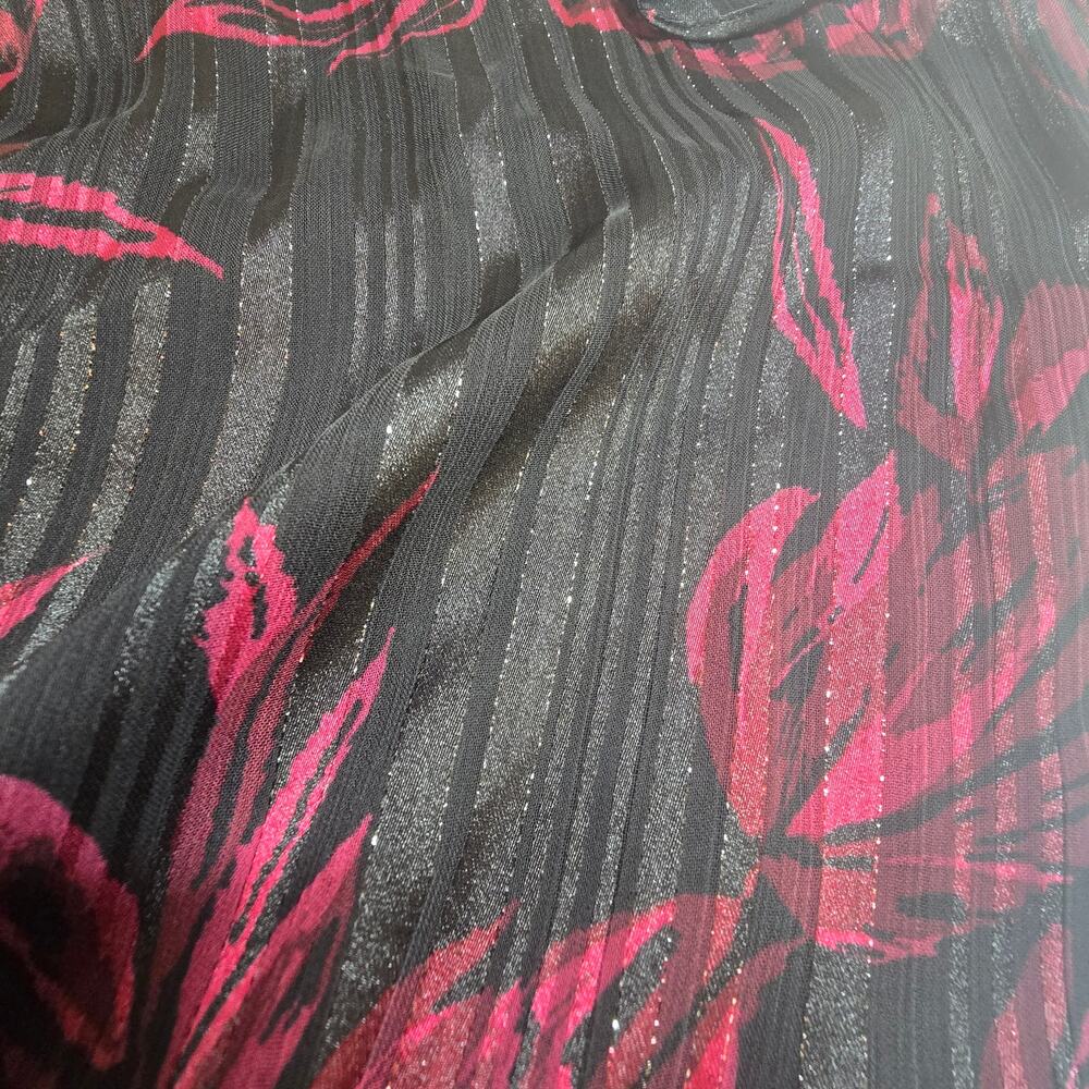 White House Black Market Smocked Waist Ruffle Midi Dress. Size L. Ret $160 - Picture 10 of 12